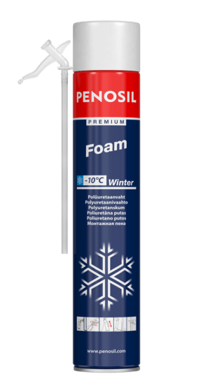 PENOSIL Premium Foam Winter with straw applicator for insulation works in winter.