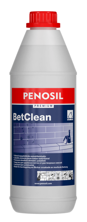 PENOSIL Premium BetClean for removing cement-containing stains from stone surfaces, concrete and ceramic tiles.