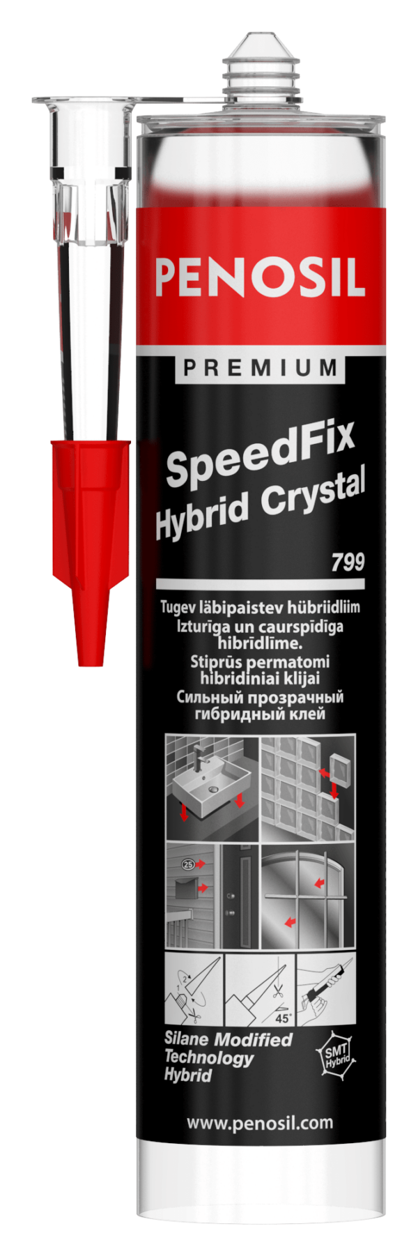 PENOSIL Premium SpeedFix Hybrid Crystal 799 transparentní lepidlo