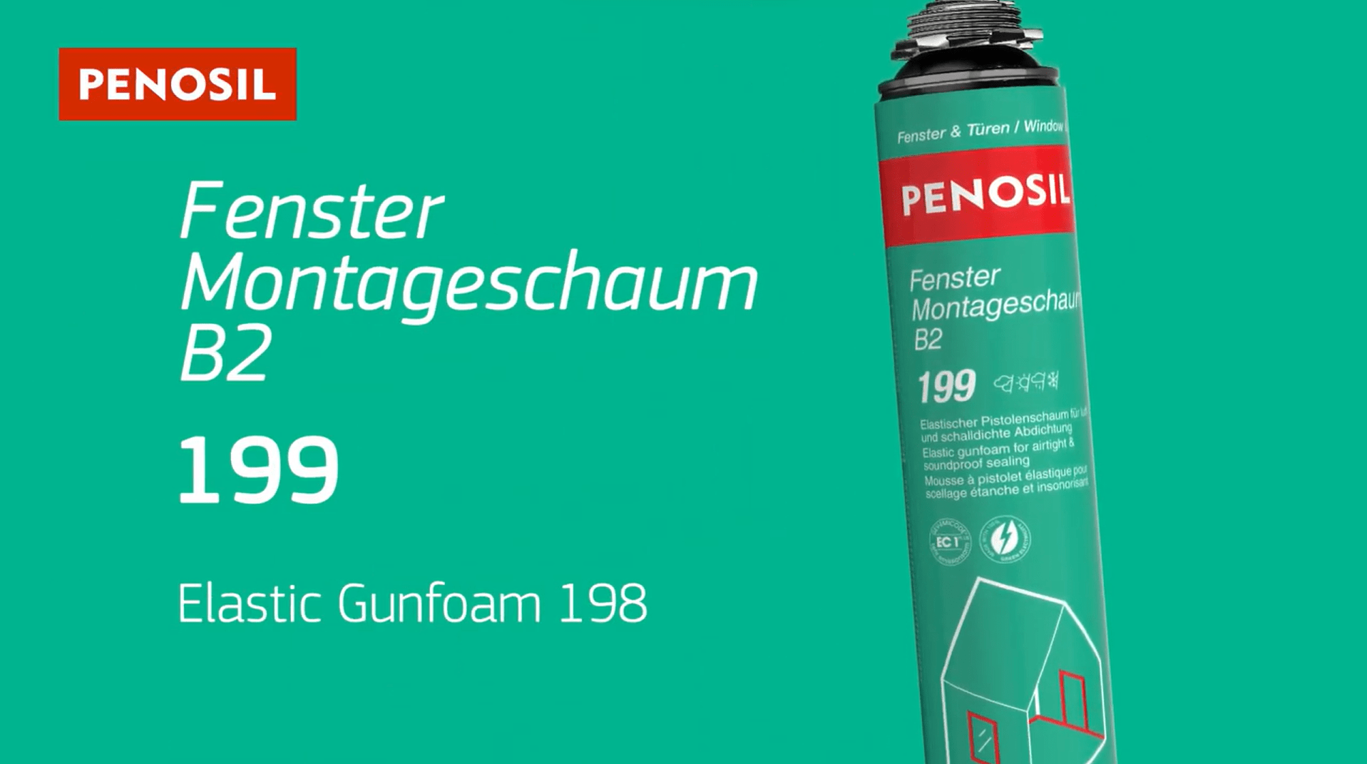 Play video: PENOSIL Fenster Montageschaum B2 199 Elastischer Montageschaum