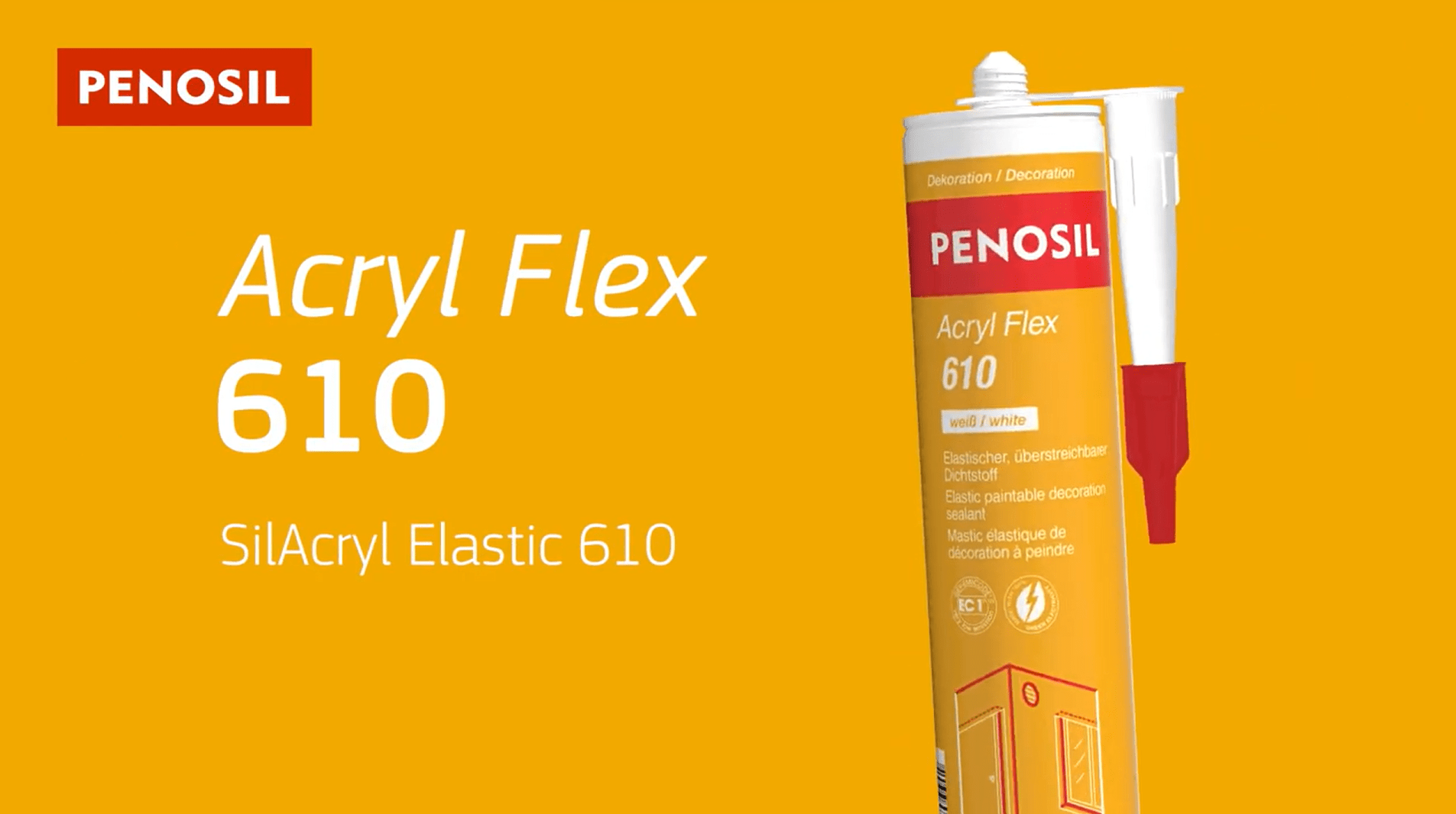 Play video: PENOSIL Acryl Flex 610 Elastischer, überstreichbarer Dichtstoff