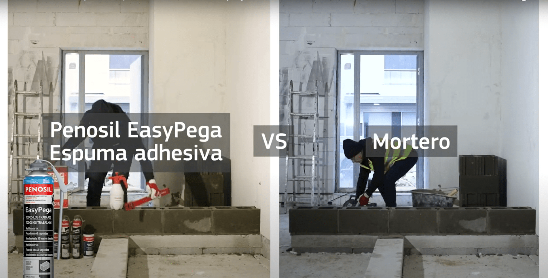 Play video: Construir muros de bloques con espuma adhesiva | PENOSIL EasyPega