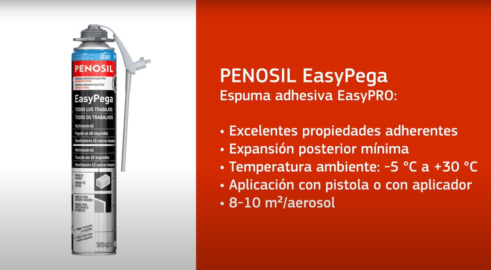 Play video: Trabajar con espuma adhesiva | PENOSIL EasyPega