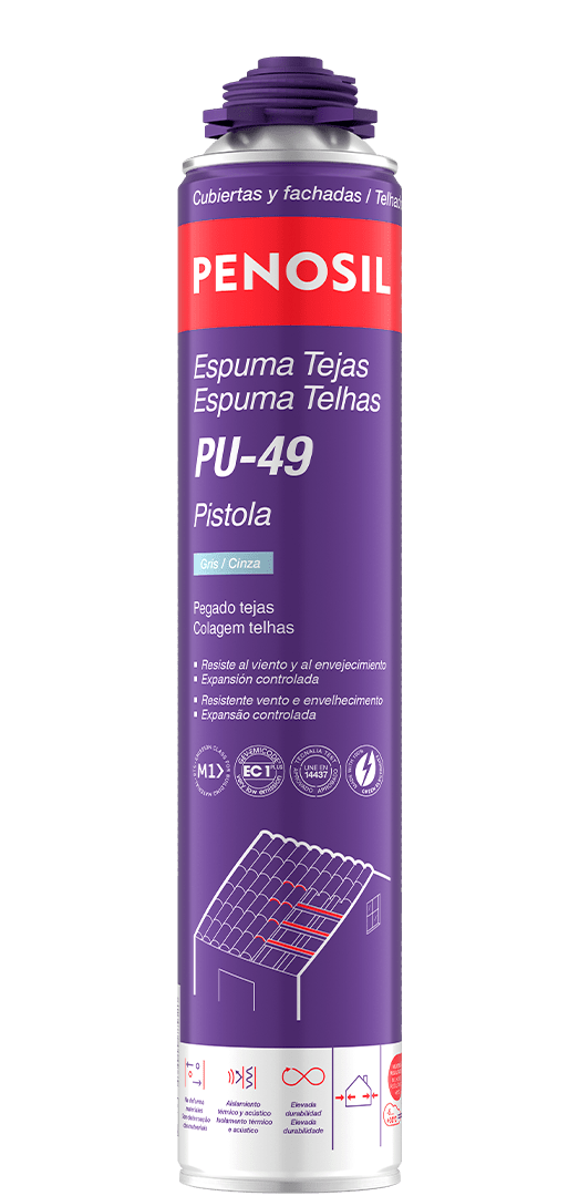 Espuma Tejas Pistola Gris PU-49p Penosil