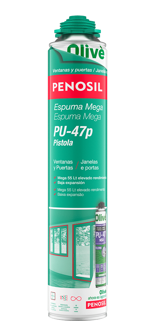 Espuma Poliuretano Penosil/Olive PU-00p Ventanas y Puertas Baja Expansíon