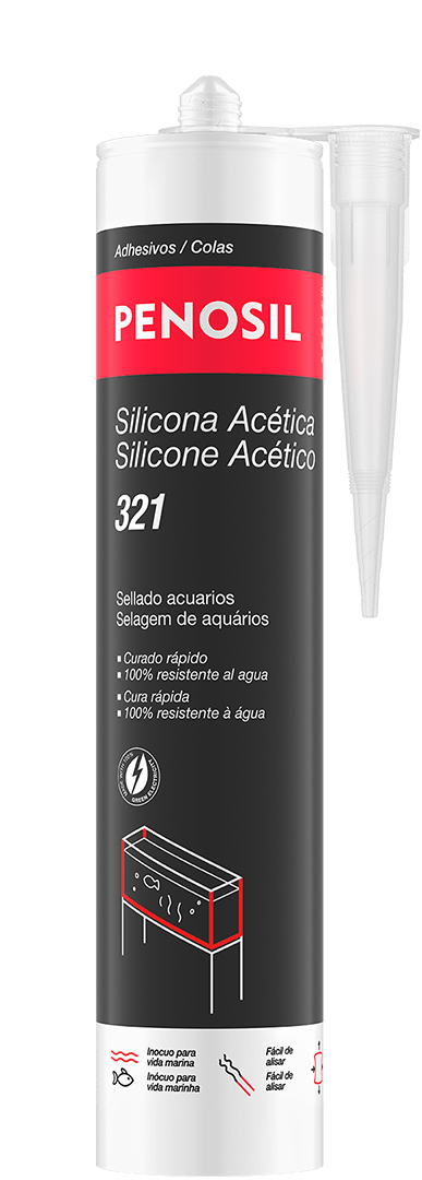 Silicona para sellar acuarios PENOSIL Silicona Acética 321