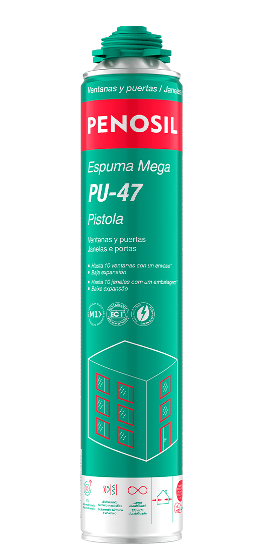 Espuma Mega Penosil PU-47p Ventanas y Puertas