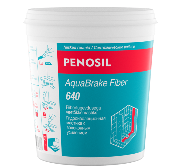 PENOSIL AquaBrake Fiber 640 kiudtugevdusega kasutusvalmis hüdroisolatsioonimastiks
