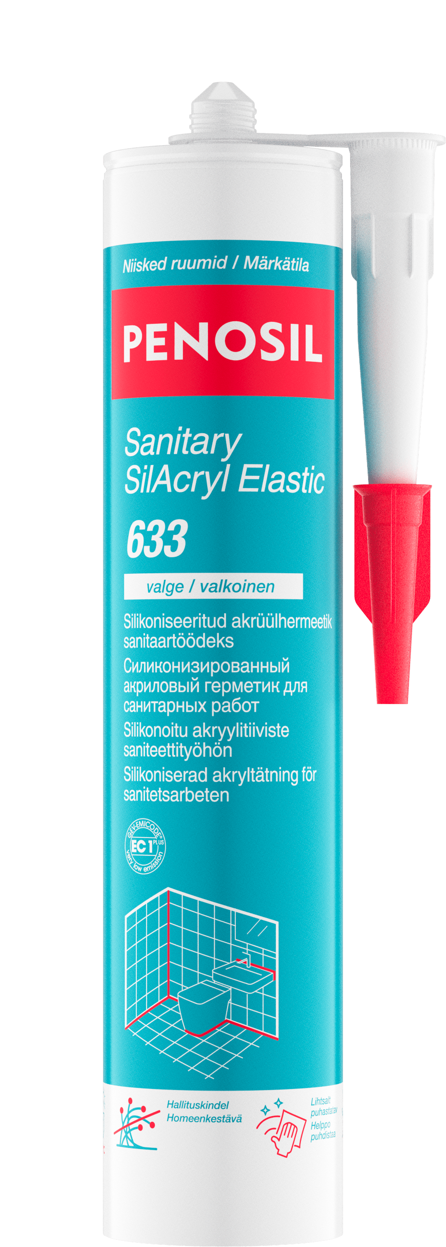 PENOSIL Sanitary SilAcryl Elastic 633 silikooniseeritud sanitaarakrüül