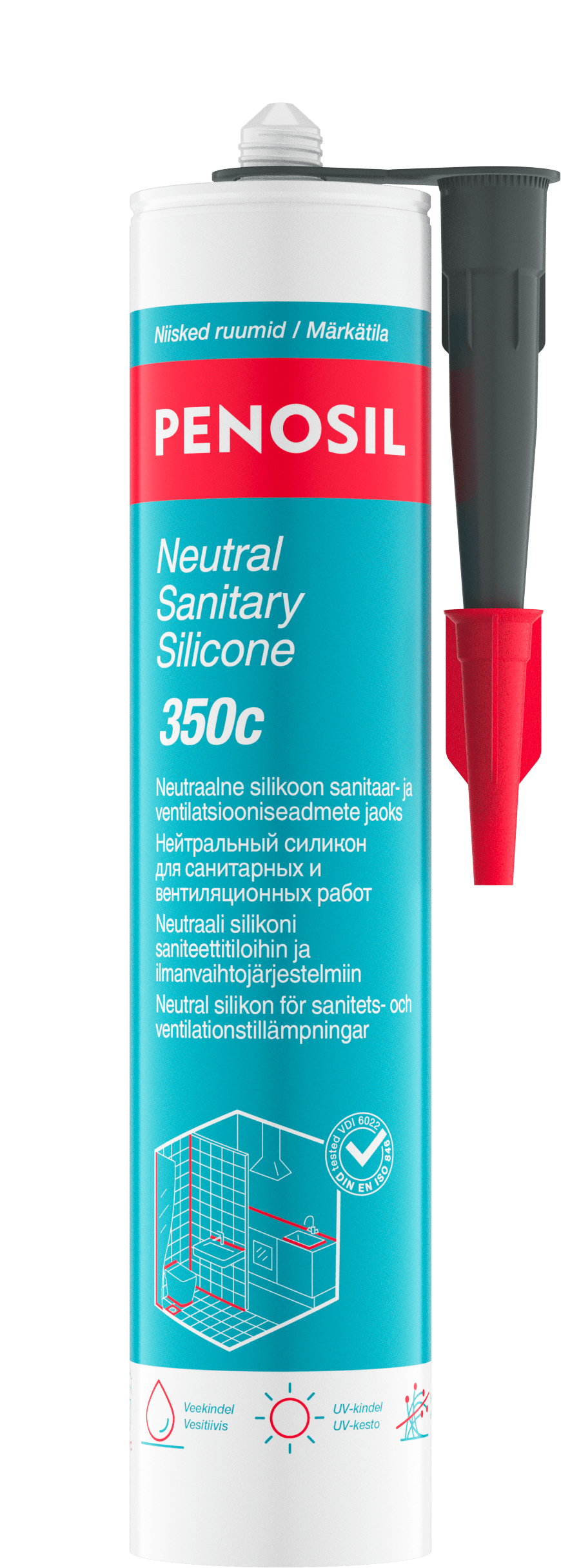 Penosil Neutral Sanitary Silicone 350 / 350c Mitmeotstarbeline neutraalne silikoon