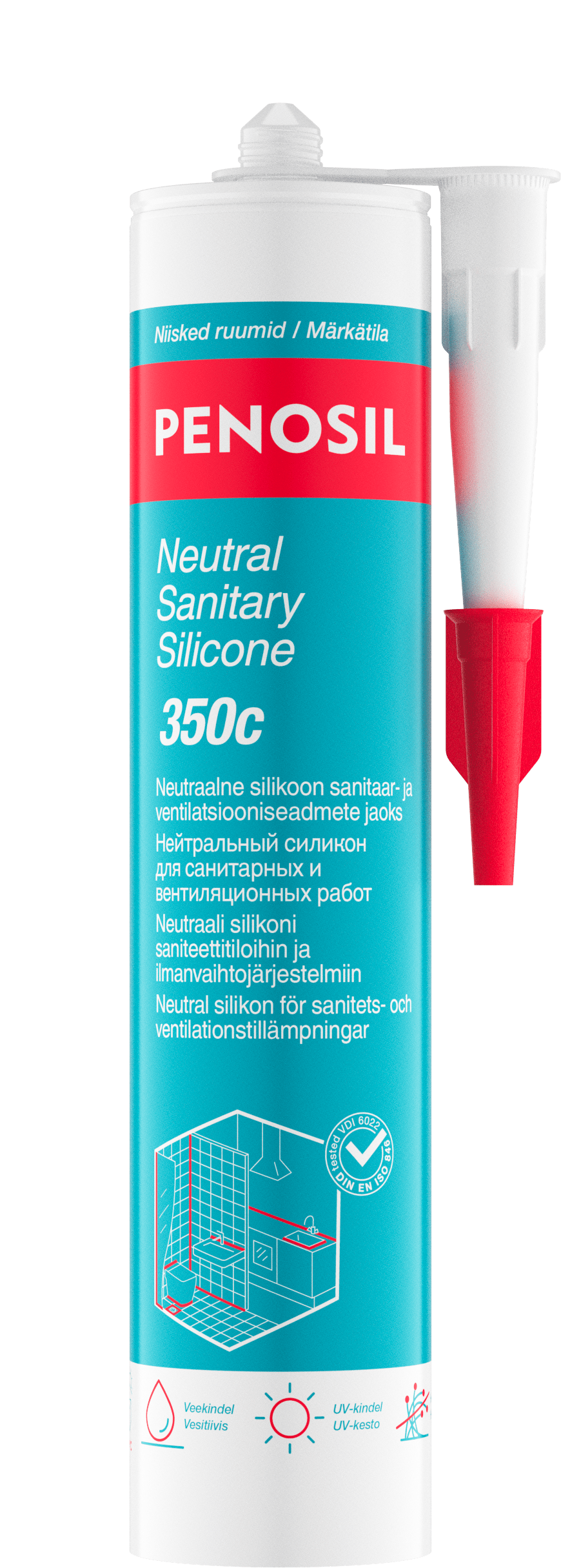 Penosil Neutral Sanitary Silicone 350 / 350c Mitmeotstarbeline neutraalne silikoon