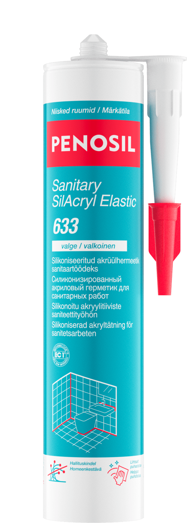 PENOSIL Sanitary SilAcryl Elastic 633 - Silikoniseeritud sanitaarakrüül