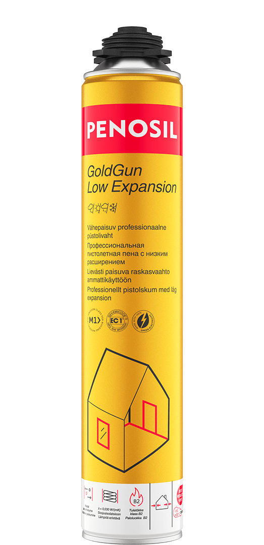PENOSIL GoldGun Low Expansion All Season - Vähepaisuv polüuretaanvaht profikasutajale