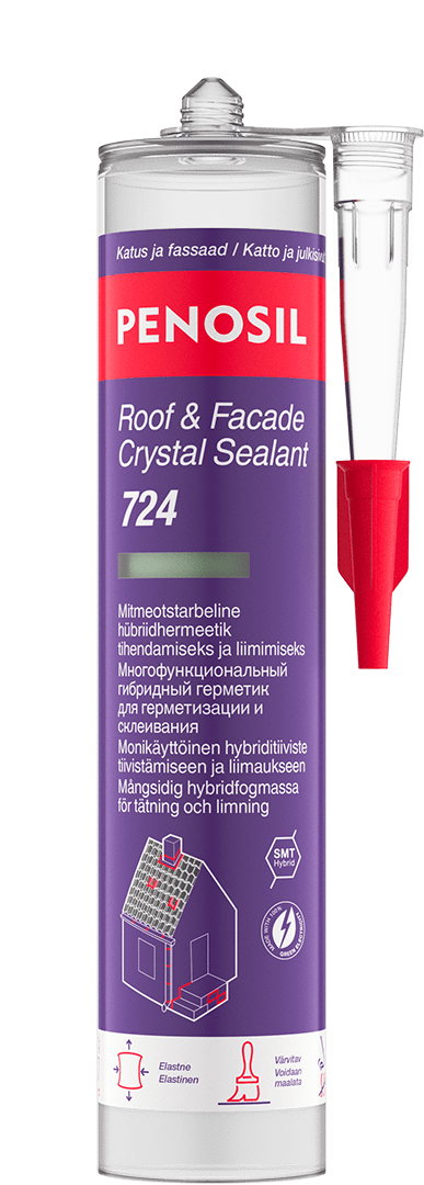 Roof&Facade Crystal Sealant 724 - Läbipaistev katuse- ja fassaadihermeetik product image