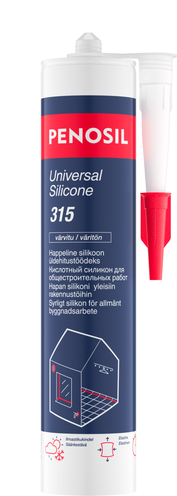Universal Silicone 315 / 315c yleiskäyttöinen silikonitiivistysaine - saniteettisilikoni product image