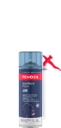 Aérosol PENOSIL NuisiBlock Foam 299, mousse pu d’isolation avec additifs répulsifs contre les insectes et souris. L’emballage bleu foncé et rouge présente le nom du produit et ses caractéristiques principales : additifs répulsifs pour insectes et souris, bonnes propriétés de remplissage et excellentes propriétés isolantes. Les textes sont en français et néerlandais.