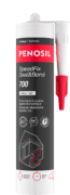 Cartouche PENOSIL SpeedFix Seal&Bond 700, colle hybride à prise rapide et élastique. L’emballage noir et rouge présente le nom du produit et ses caractéristiques principales : élasticité permanente, tack initial élevé, capacité de mouvement +/- 25% et pour usage intérieur et extérieur. Les textes sont en français et néerlandais.