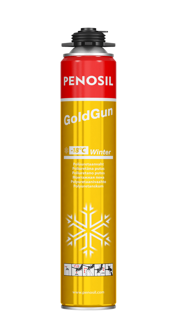 Penosil GoldGun Winter PU-foam with strong adhesion for -18°C conditions