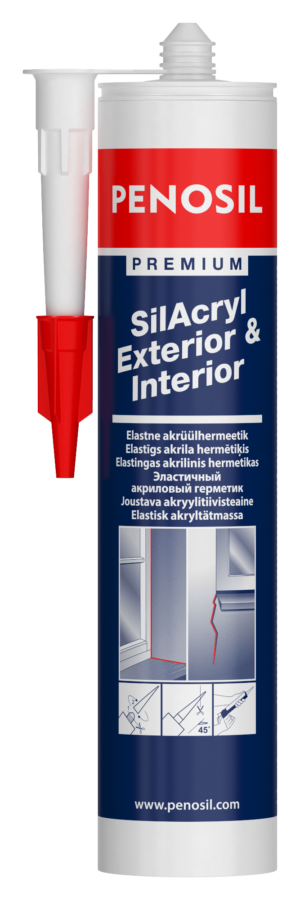 PENOSIL Premium SilAcryl Exterior&Interior silikonizuotas akrilinis hermetikas