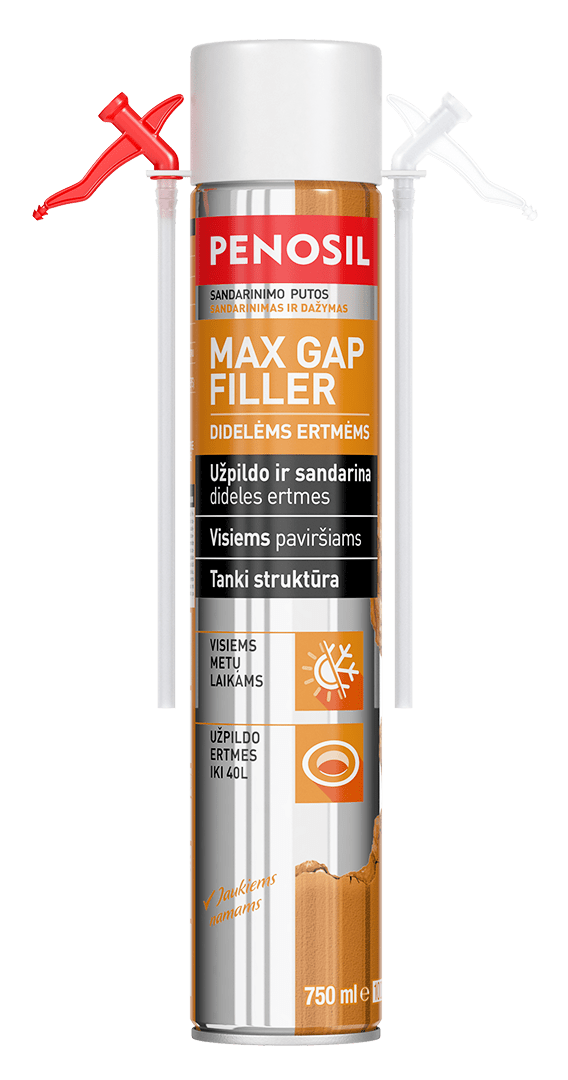 PENOSIL Max Gap Filler šiaudelinės sandarinimo putos didelėms ertmėms