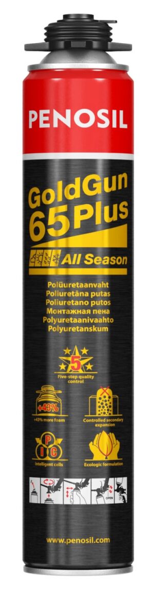 Penosil GoldGun 65 Plus ypač didelės išeigos poliuretano putos