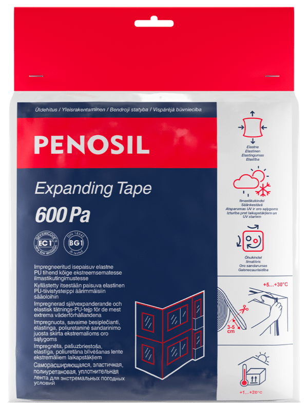 Penosil Expanding Tape 600Pa savaime besiplečianti sandarinimo juosta