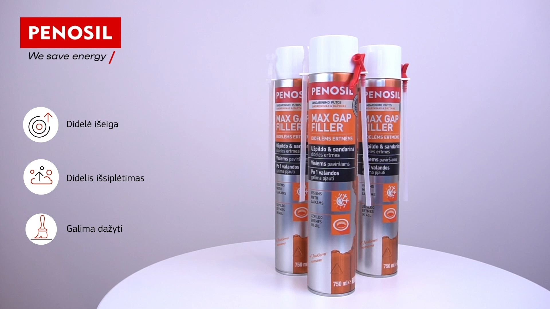 Play video: Kaip užpildyti dideles ertmes su Penosil Max Gap Filler putomis?