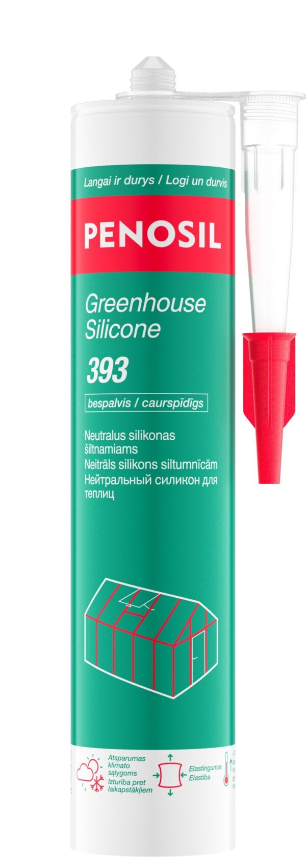 PENOSIL GreenHouse Silicone 393 neutralus silikonas šiltnamiams
