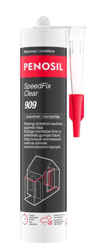 PENOSIL SpeedFix Clear 909 elastingi, bespalviai kaučiukiniai klijai