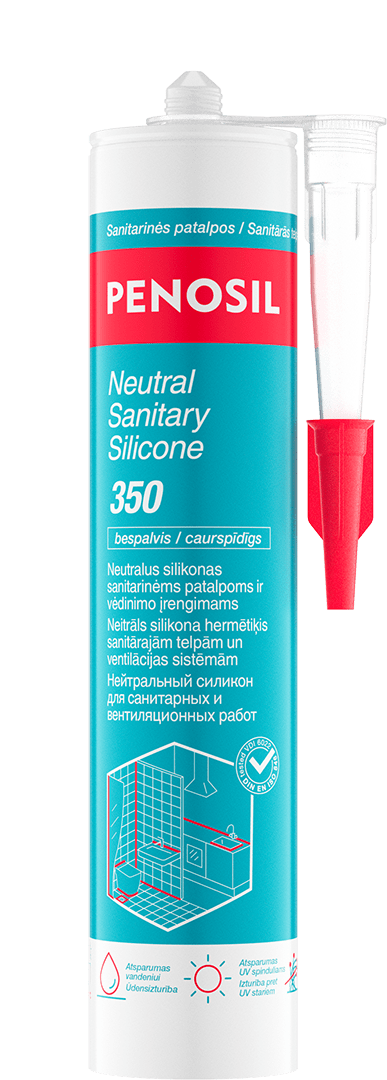 PENOSIL Neutral Sanitary Silicone 350 neutralus silikonas bespalvis