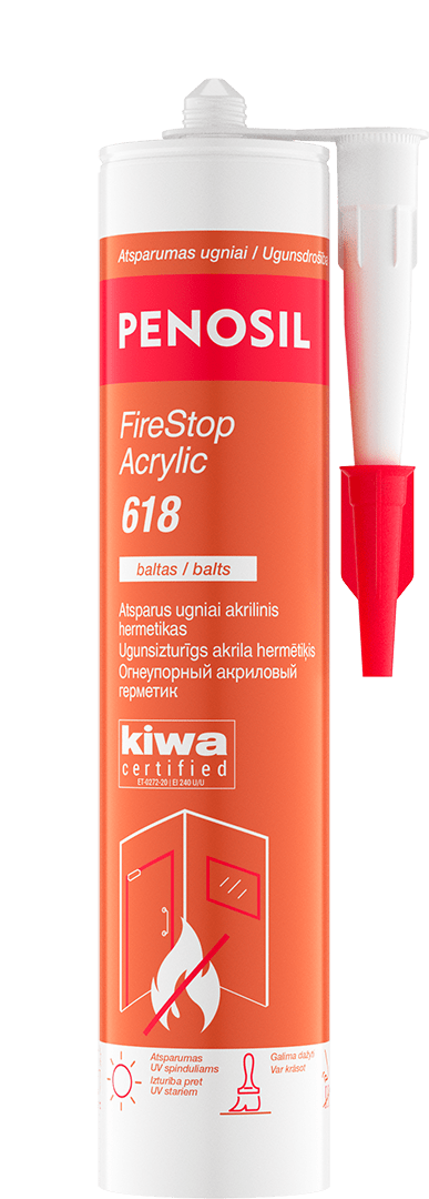 PENOSIL FireStop Acrylic 618 atsparus ugniai akrilinis hermetikas