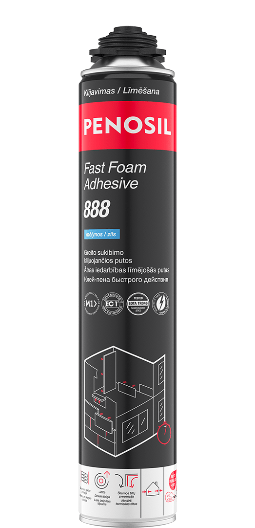 PENOSIL Fast Foam Adhesive 888 greito sukibimo klijuojančios putos