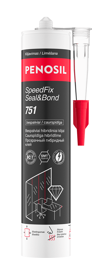 PENOSIL SpeedFix Seal&Bond 751 bespalviai hibridiniai klijai-hermetikas