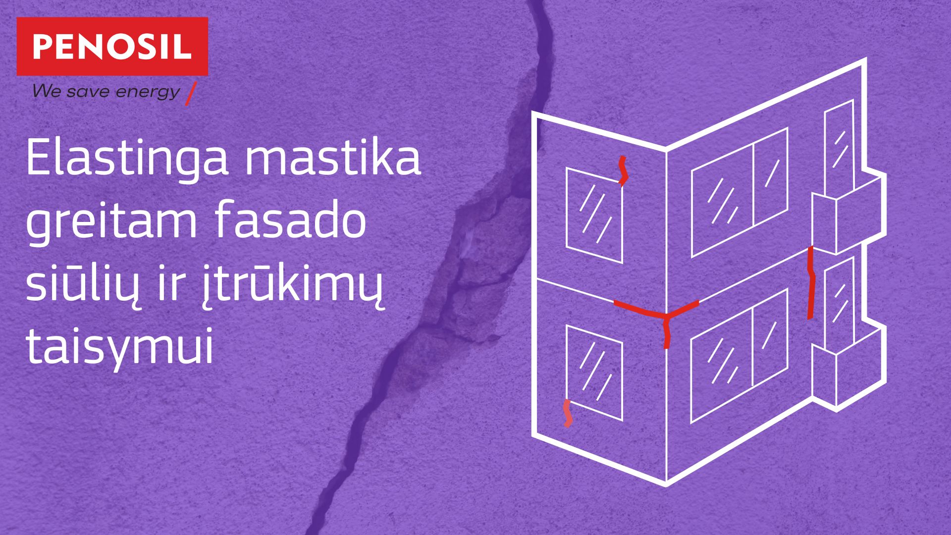 Play video: Penosil Facade Repair Mastic 12,5E mastika fasado siūlių remontui