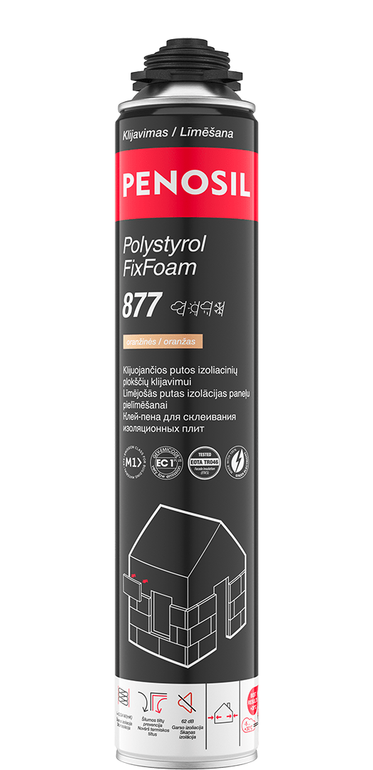 PENOSIL Polystyrol FixFoam 877 poliuretano klijuojančios putos