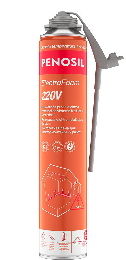 PENOSIL ElectroFoam 220V putos elektros instaliacijai sandarinti