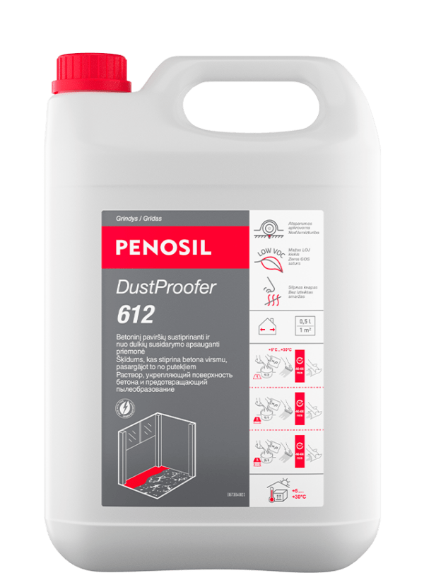 PENOSIL DustProofer 612 atsparumą dulkėms betonui suteikianti priemonė