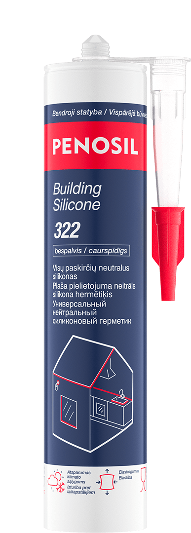 PENOSIL Building Silicone 322 visų paskirčių neutralus silikonas 300 ml
