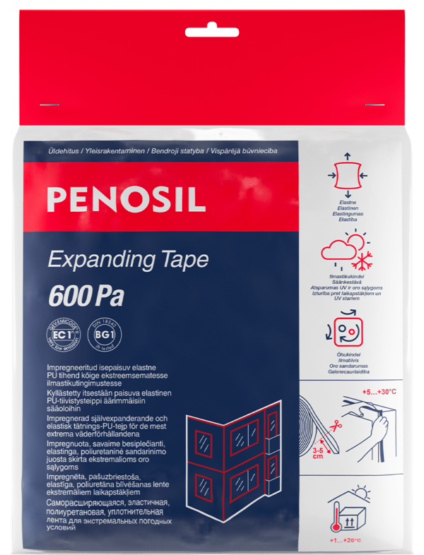 PENOSIL Expanding Tape 600 Pa savaime besiplečianti sandarinimo juosta