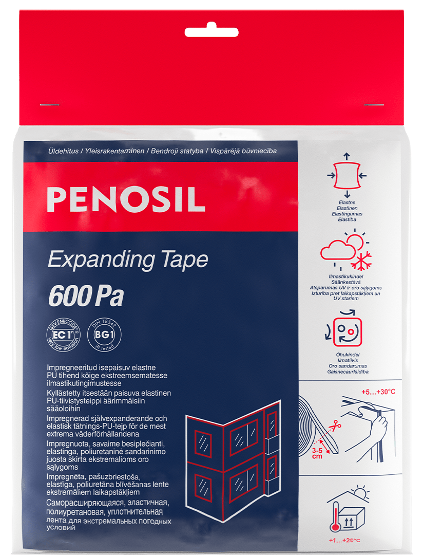 PENOSIL Expanding Tape 600 Pa savaime besiplečianti sandarinimo juosta