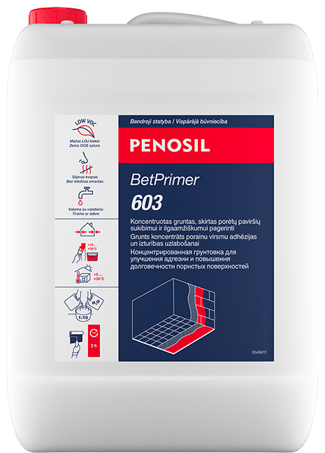 PENOSIL BetPrimer 603 gruntas porėtiems paviršiams 10l