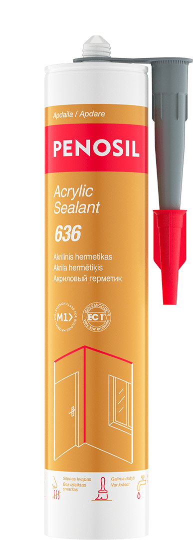 PENOSIL Acrylic Sealant 636 dažomas akrilinis hermetikas pilkas