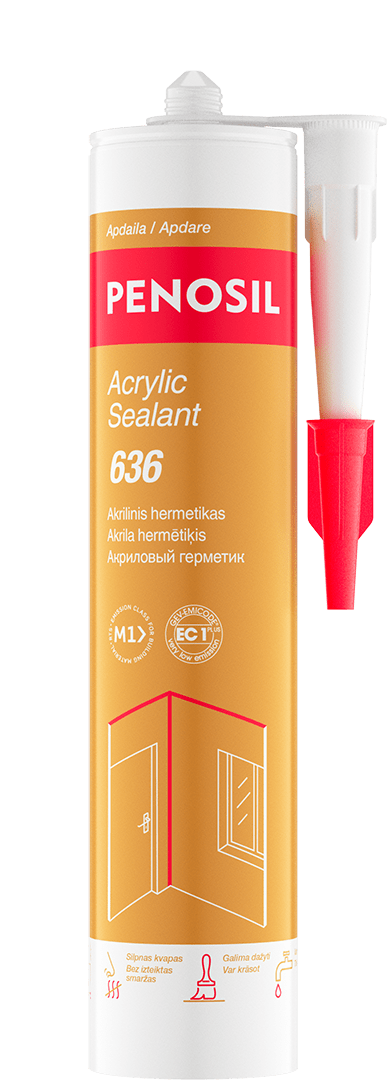 PENOSIL Acrylic Sealant 636 dažomas akrilinis hermetikas baltas