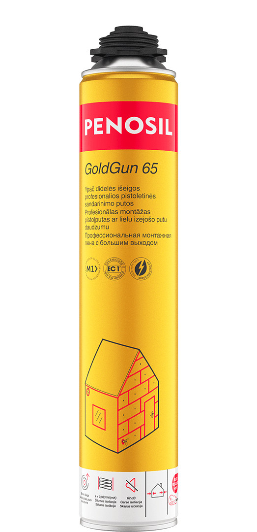 PENOSIL GoldGun 65 ypač didelės išeigos montavimo putos