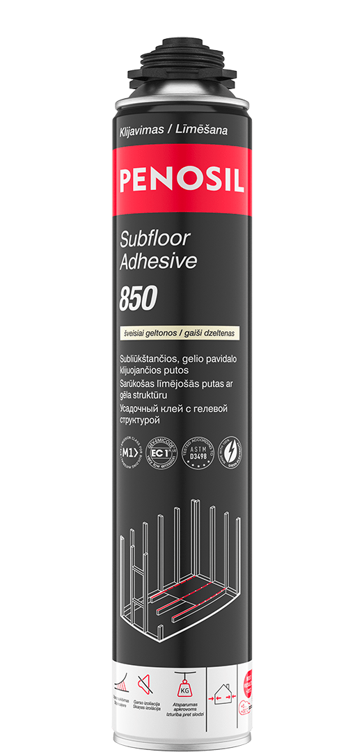 PENOSIL Subfloor Adhesive 850 klijuojančios putos grindų paklotų klijavimui