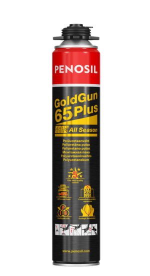 Penosil GoldGun 65 Plus All Season augstākās kvalitātes poliuretāna putas ar palielinātu izpūsto putu apjomu