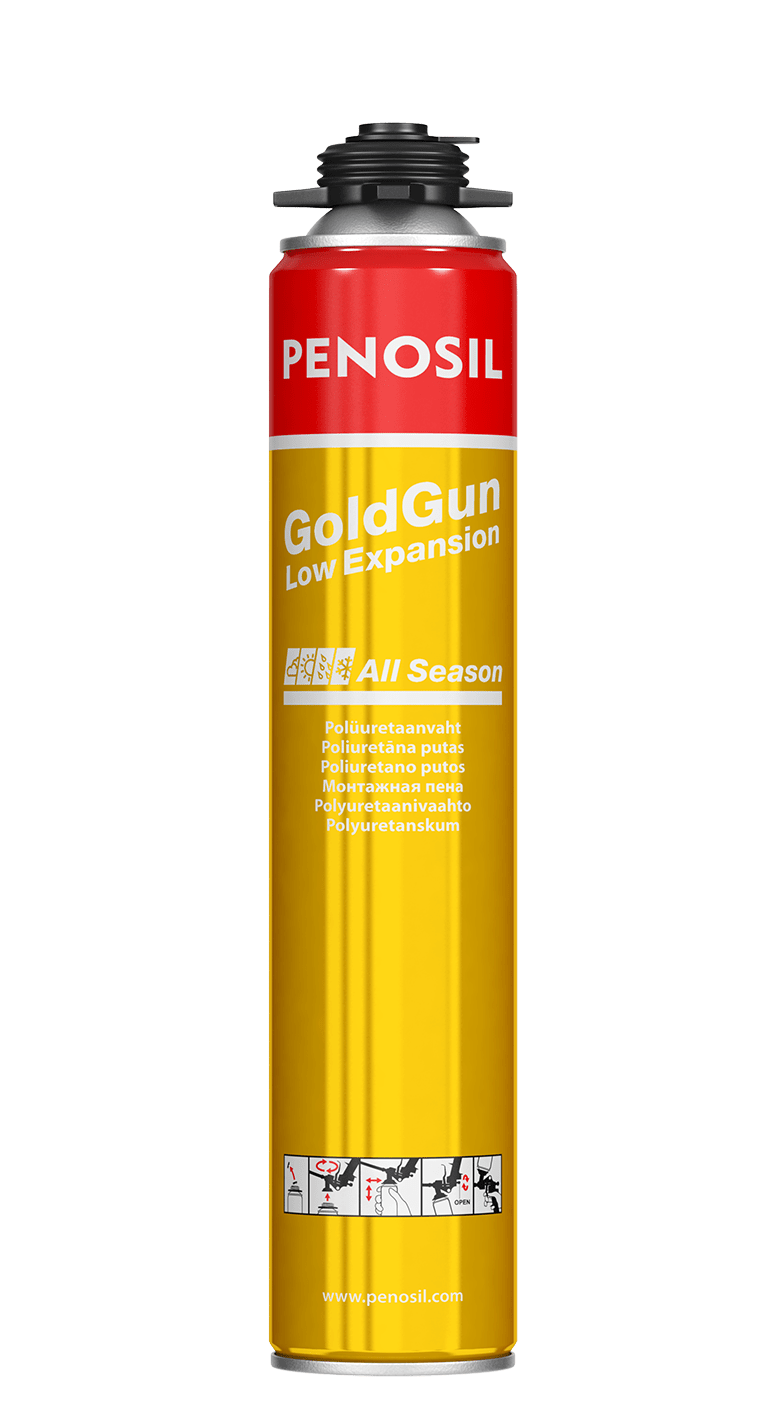 Penosil GoldGun Low Expansion All Season strong polyurethane foam