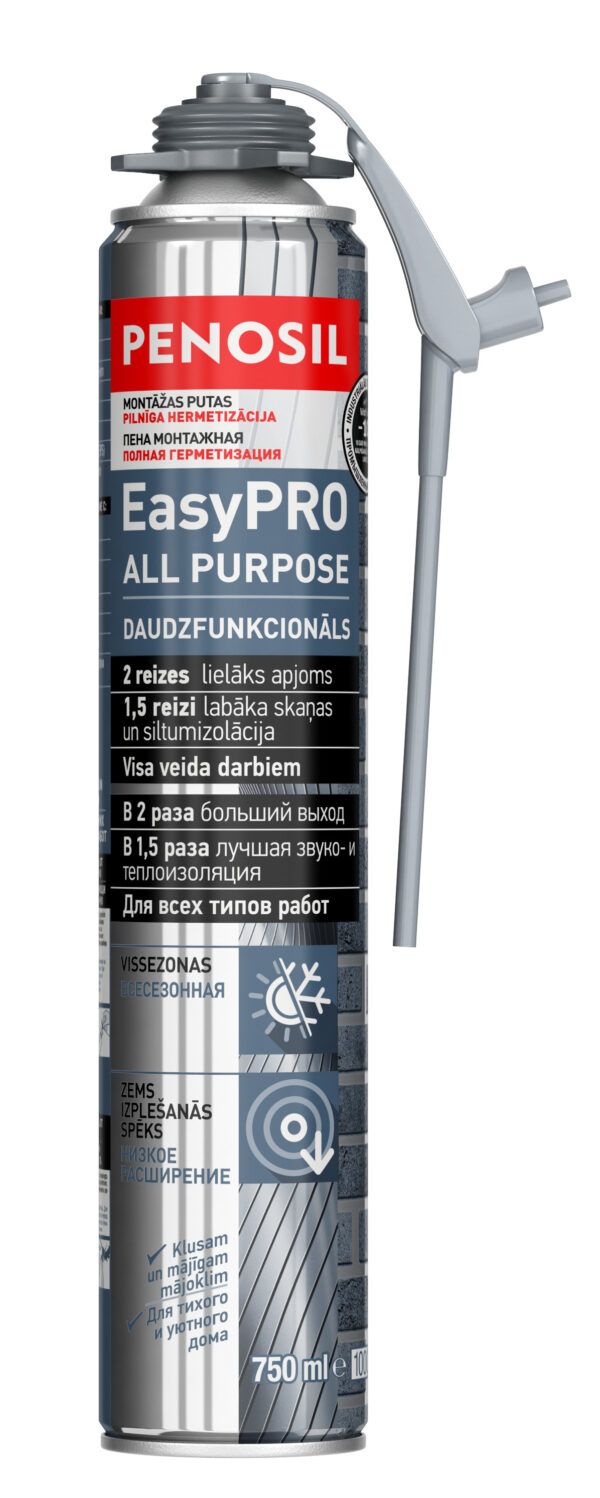 PENOSIL EasyPRO All Purpose putu hermētiķis ar unikālu EasyGun aplikatoru