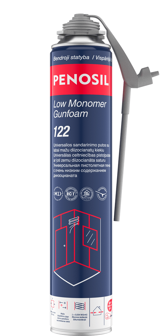 Low Monomer Gunfoam 122 celtniecības putas