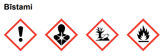 produkta brīdinājuma zīmes